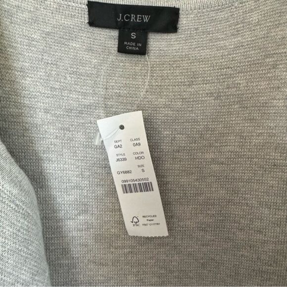 J. Crew Juliette Collarless Sweater Blazer in Heather Dove Gray Size Small NWT - Picture 10 of 11